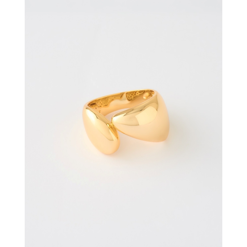 ANILLO BYPASS ASIMÉTRICO LISO AJUSTABLE