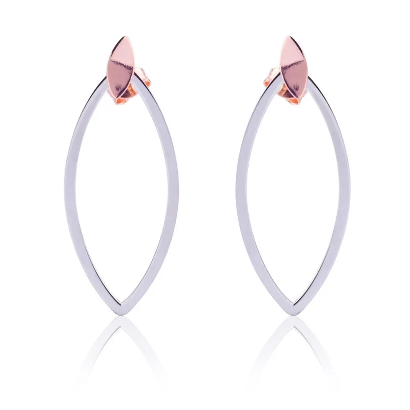 Pendiente 2 Element Ovalado