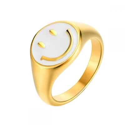 Anillo Smiley Blanca 12mm...
