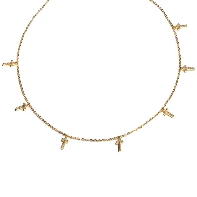 Collar Plata 7 Cruces 8...