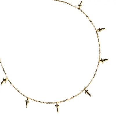 Collar Plata 7 Cruces 8...