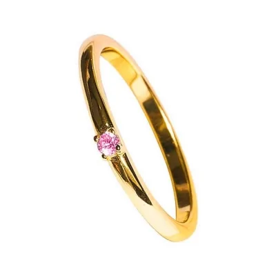 Anillo Circonita Rosa 2mm... 2