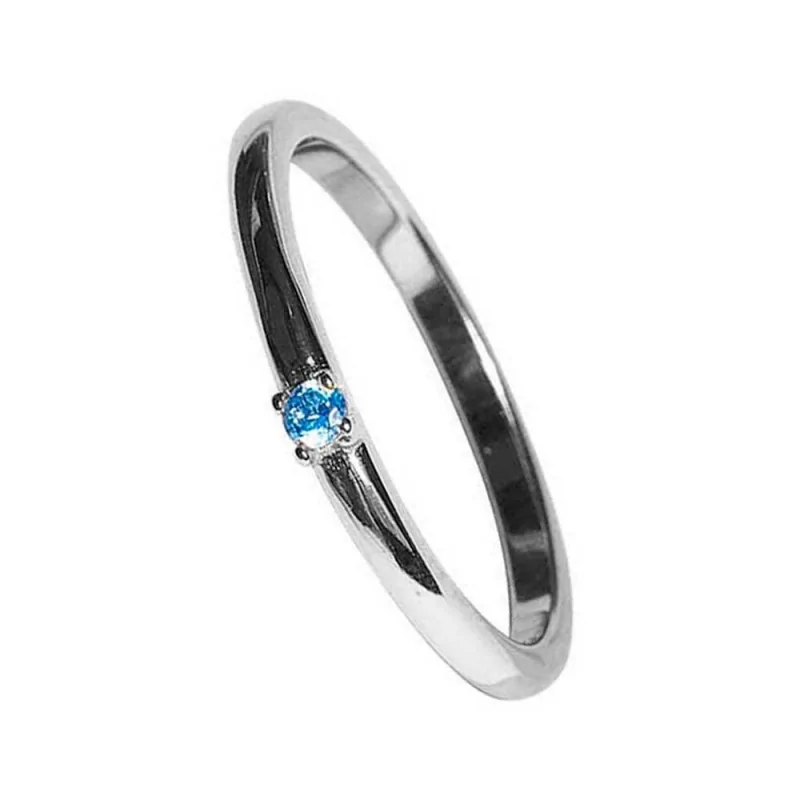 Anillo Circonita Swiss Blue 2mm 2.1mm...