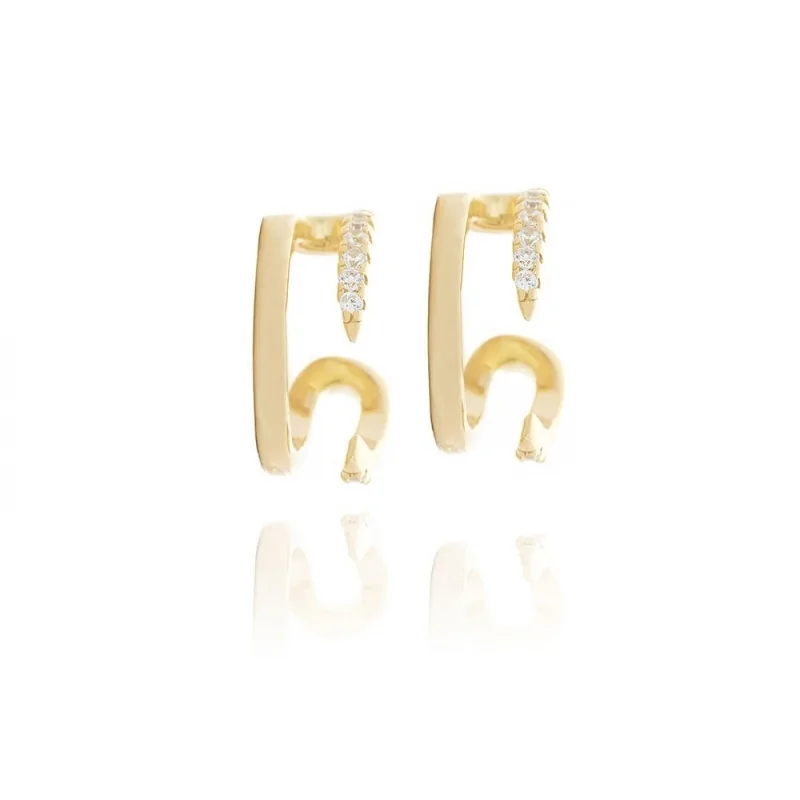 Pendiente Plata Earcuff Doble 11mm