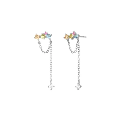 Pendiente Cadena y Circonitas