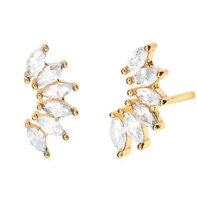 Pendiente 6 Circonitas 4x2mm