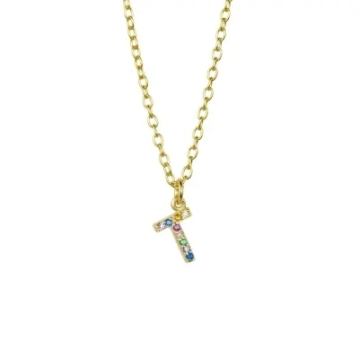 Collar Letra Multi CZ 6mm T