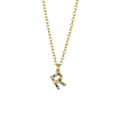 Collar Letra Multi CZ 6mm...