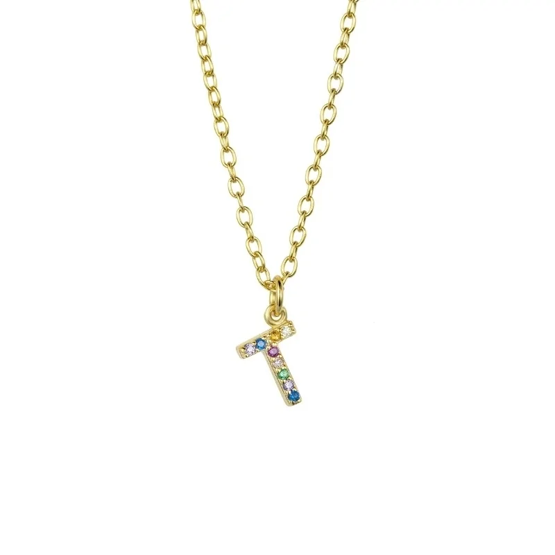 Collar Letra Multi CZ 6mm T