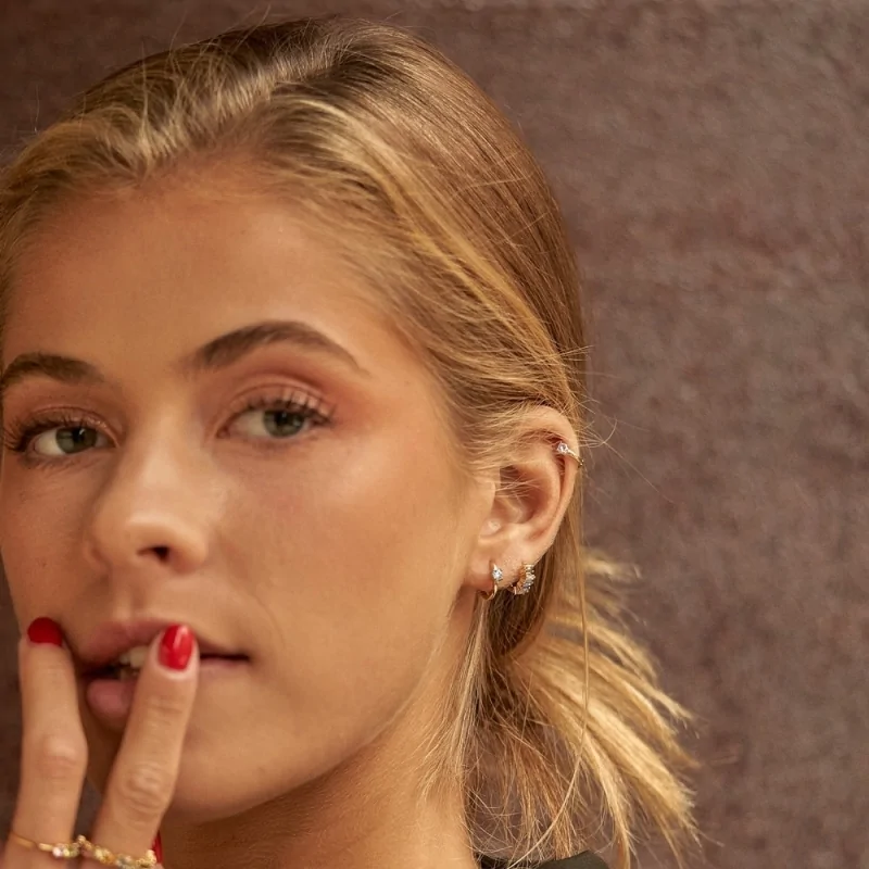 Pendientes Plata Aro 12mm Circonita...