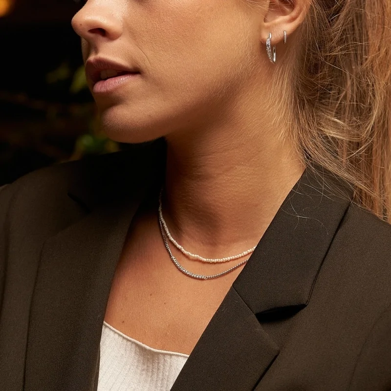 Collar Eslabon Plata Circonitas...