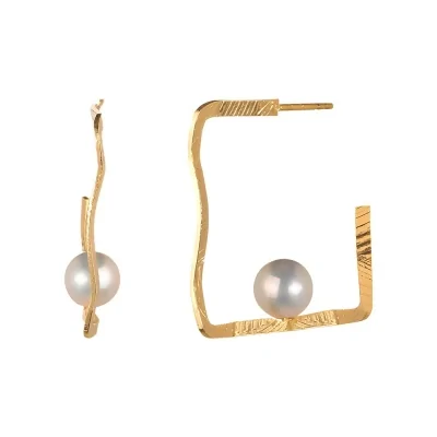 Pendiente Perla Blanca