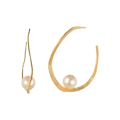 Pendiente Perla Blanca