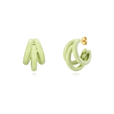 Pendientes Plata Aro Resina...