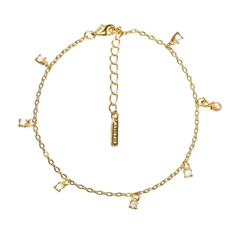 Pulsera Plata 16+3cm 6 Circonitas 2mm...