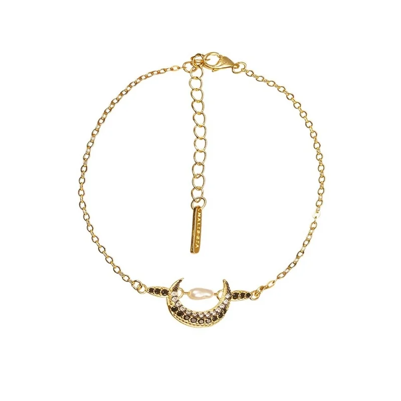 Pulsera Plata 16+4cm Luna 13mm...