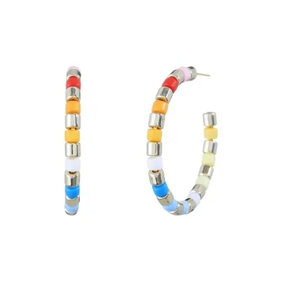 Pendiente Aro beads...