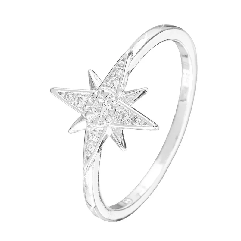 Anillo Plata Estrella 7mm Circonitas...