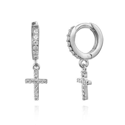 Pendientes Circonita - Cruz...