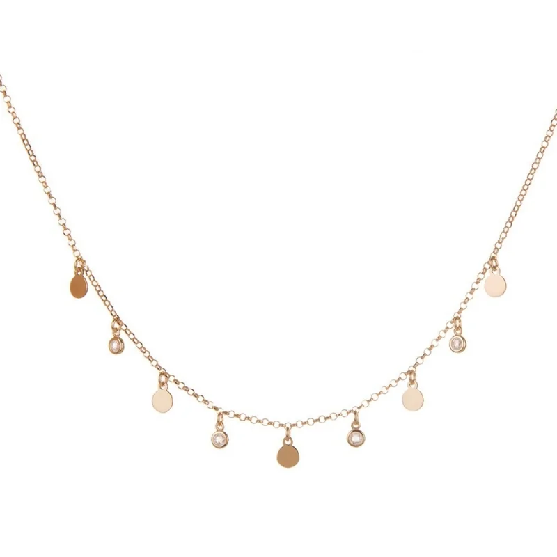 Collar 3 Circulos 2 Circonitas CZ