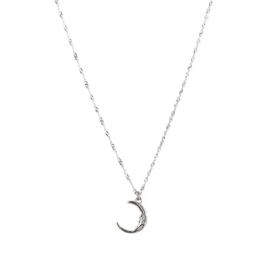 Collar Plata Luna 15mm 2