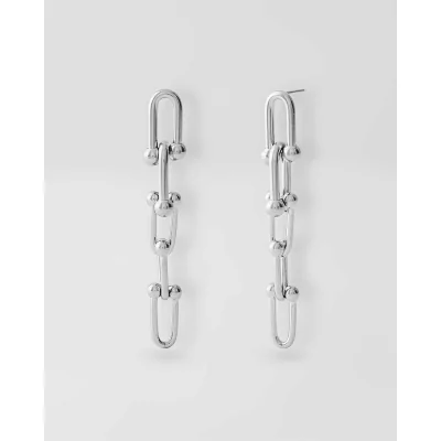 Pendientes Acero Eslabones 7Mm