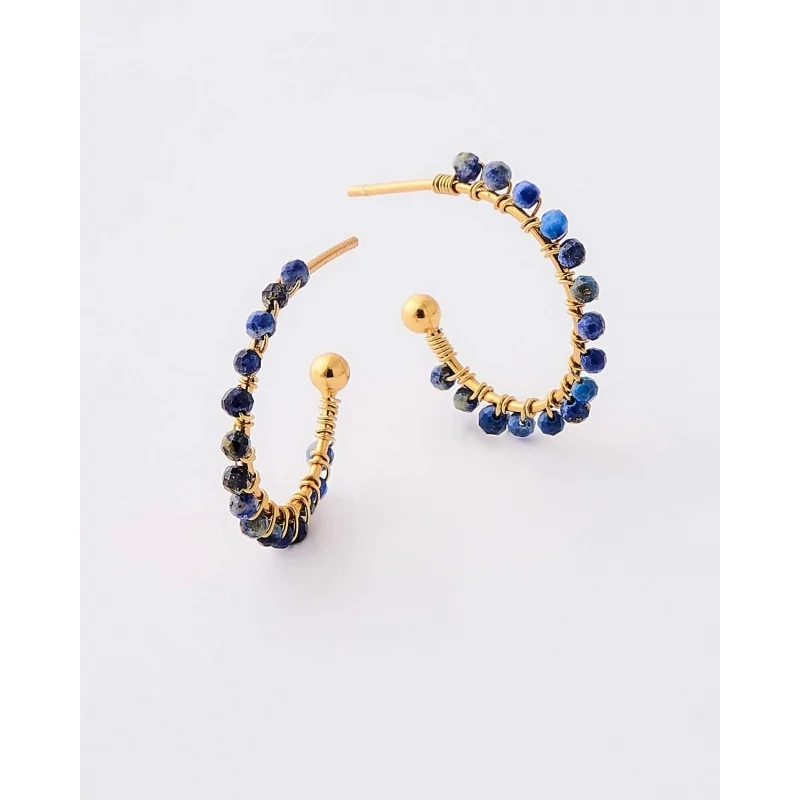 Pendiente Semi Aro 15mm Rosario 2mm...