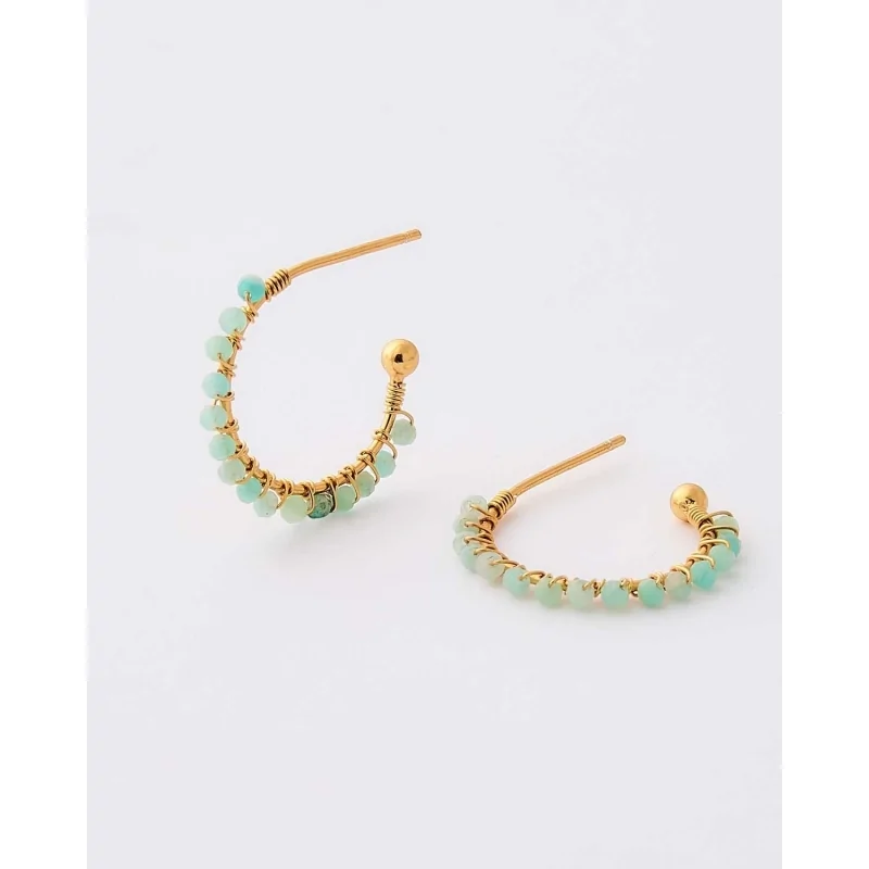 Pendiente Semi Aro 15mm Rosario 2mm...