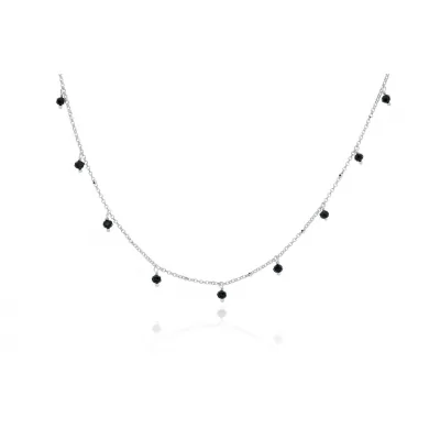 Collar  7 Circonitas Negra