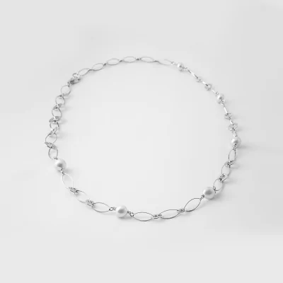 Collar  Metal 80cm Rodio