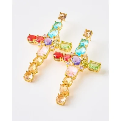 Pendientes Acero Cruz...