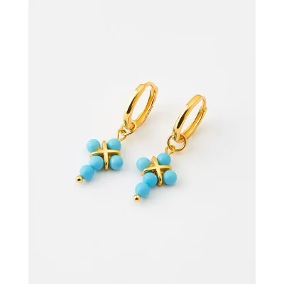 Pendientes Acero Cruz Aro...