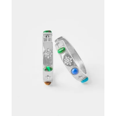 Pendientes Acero Piedras...