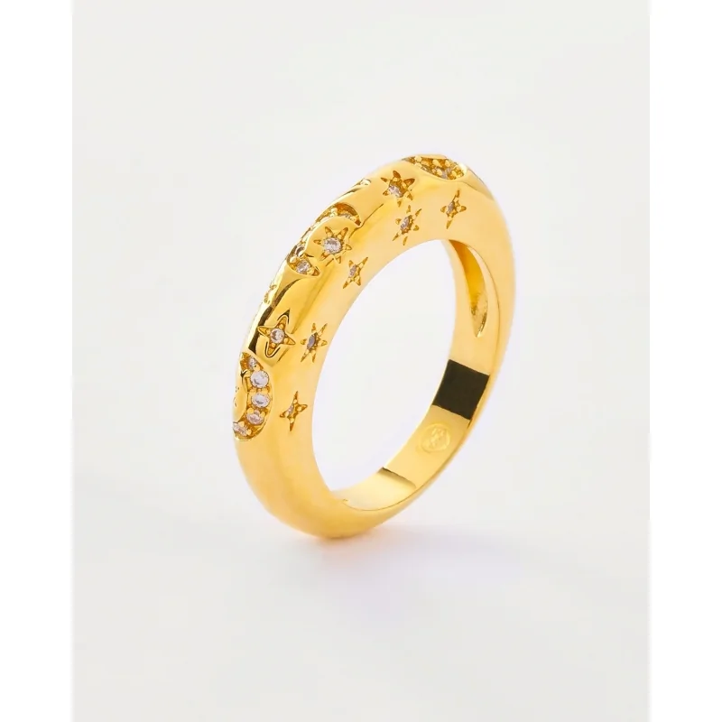 ANILLO LATON CON BAÑO DE ORO...