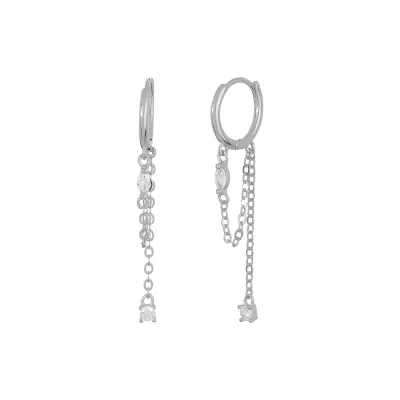 Pendientes Doble Cadena 4mm...