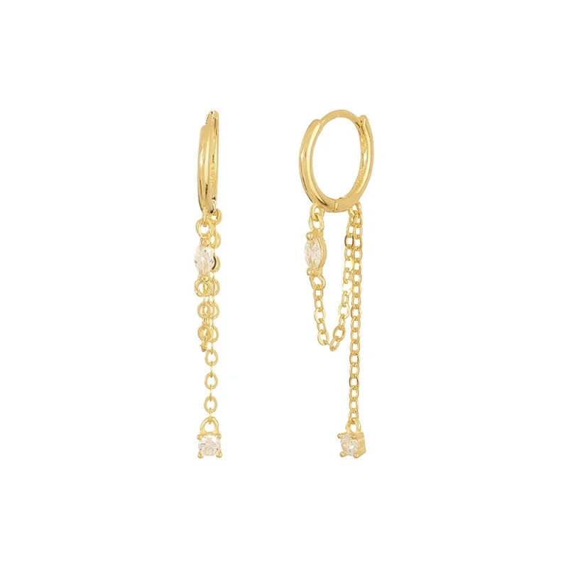 Pendientes Doble Cadena 4mm...