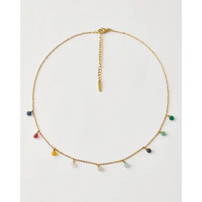 COLLAR ACERO CON BOLAS DE...