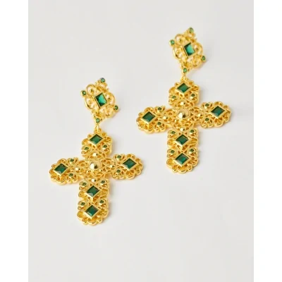 Pendientes Acero Cruz 8Cm...