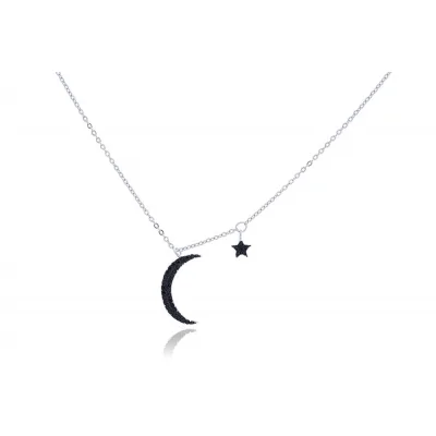 Collar Luna 20mm Circonita...