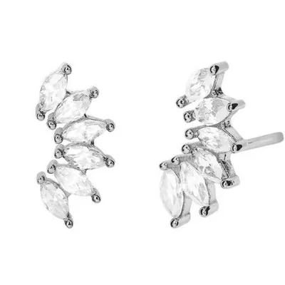 Pendiente 6 Circonitas 4x2mm