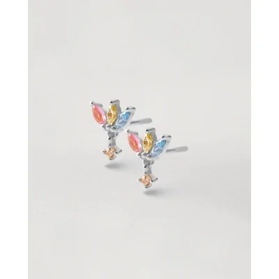 Pendientes Circonita Flor...