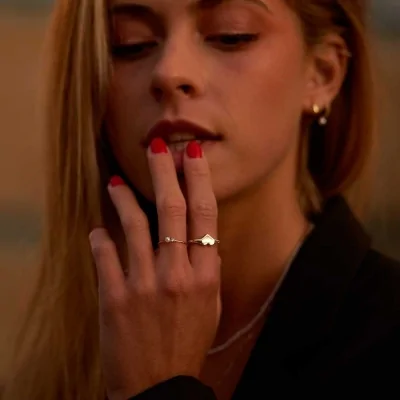 Anillo Circonita 1mm Perla 3mm 2