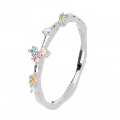 Anillo 7 Circonitas Multi 2