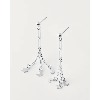 PENDIENTES PLATA ESLABON Y...