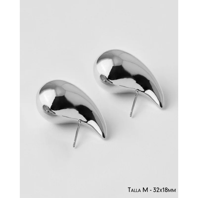 PENDIENTES DROP ACERO M 32x18mm RH