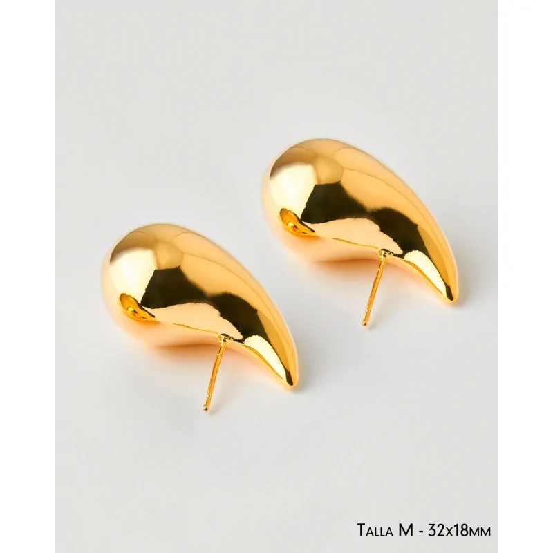 PENDIENTES DROP ACERO M 32x18mm DO