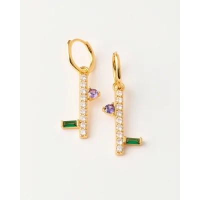 PENDIENTES PLATA TIRA 9 CZ...