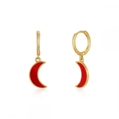 Pendiente Plata Luna -...