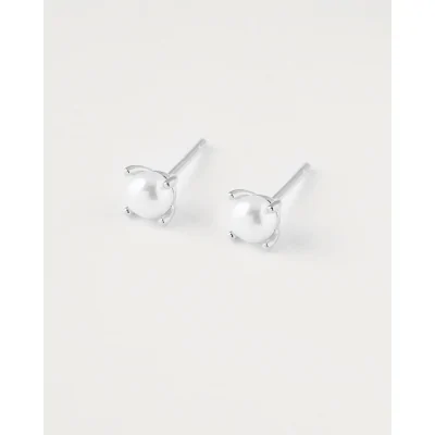 PENDIENTE PERLA 5MM PLATA...