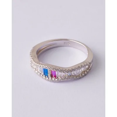 ANILLO PLATA CIRCONITAS  MIXW 2